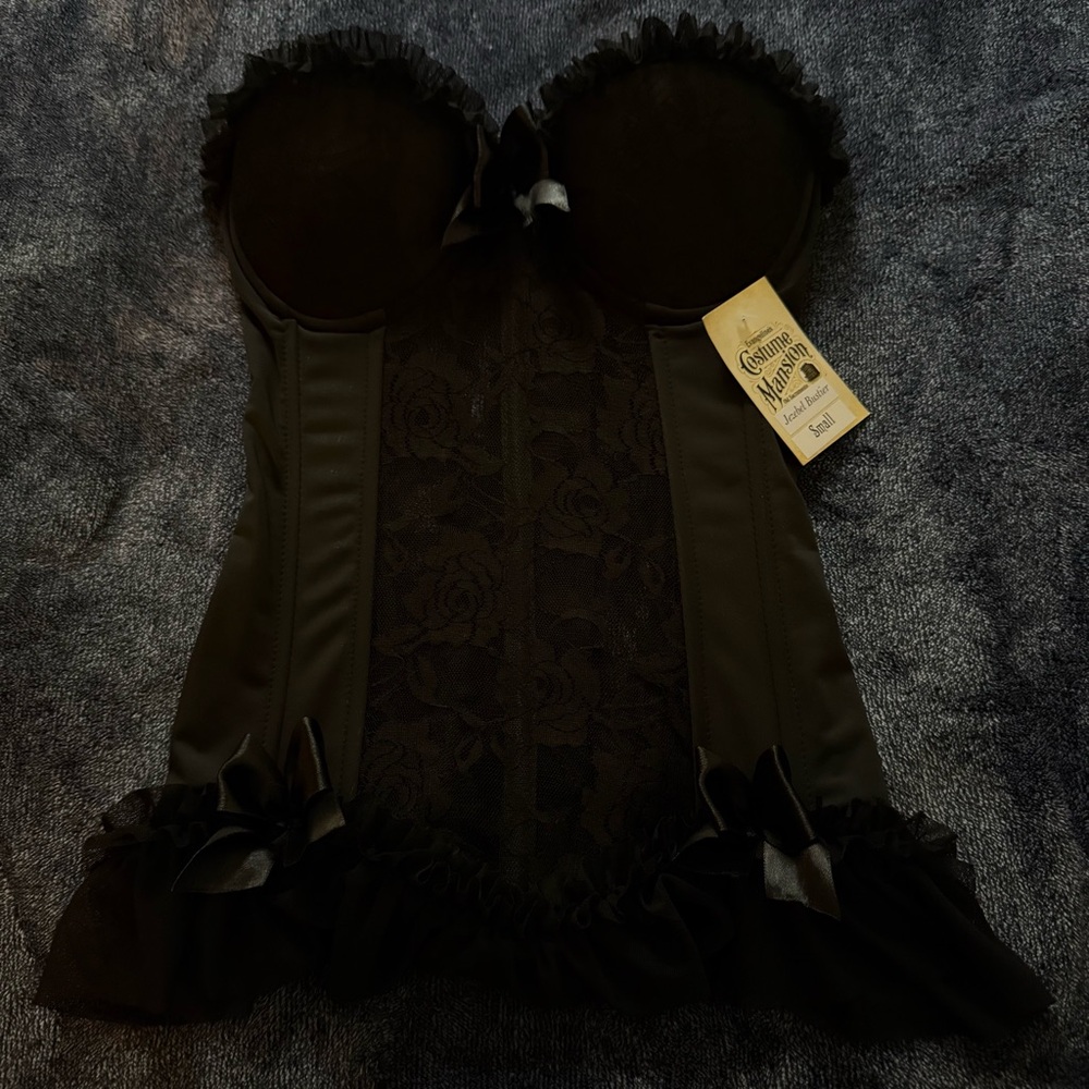 Elegant y2k Black Lace Corset